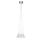 ET2 Lighting E20114-24 Starburst 7-Lumières 140W Nickel satiné Suspendu