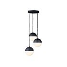 ET2 Lighting E20364-92BK Half Moon 3-Lumières 27W Noir Suspendu