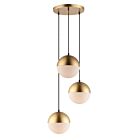 ET2 Lighting E20364-92MG Half Moon 3-Lumières 27W Or métallisé Suspendu