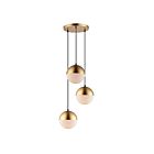 ET2 Lighting E20364-92MG Half Moon 3-Lumières 27W Or métallisé Suspendu