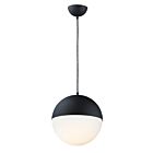 ET2 Lighting E20366-92BK Half Moon 1-Lumière 12W Noir Suspendu