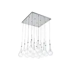 ET2 Lighting E20517-18PC Larmes LED 16-Lumières 24W Chrome poli Suspendu