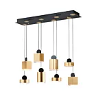 ET2 Lighting E20867-75BKGLD Nob 1-Lumière 51W Noir/Or Suspendu