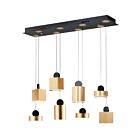 ET2 Lighting E20867-75BKGLD Nob 1-Lumière 51W Noir/Or Suspendu