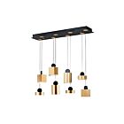 ET2 Lighting E20867-75BKGLD Nob 1-Lumière 51W Noir/Or Suspendu