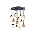 ET2 Lighting E20869-75BKGLD Nob 1-Lumière 78W Noir/Or Suspendu