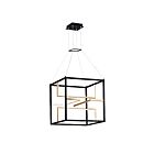 ET2 Lighting E21226-BKGLD Chamber 4-Lumières 176W Noir/Or Suspendu