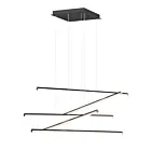 ET2 Lighting E21375-BK Hover 5-Lumières 90W Noir Suspendu