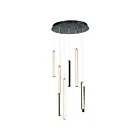 ET2 Lighting E21377-BK Hover 8-Lumières 408W Noir Suspendu