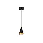 ET2 Lighting E21441-BKMG Mermaid 1-Lumière 7.2W Noir/Or métallique Suspendu