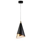 ET2 Lighting E21448-BKMG Mermaid 1-Lumière 12W Noir/Or métallique Suspendu