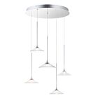ET2 Lighting E21536-24PC Cono 5-Lumières 75W Chrome poli Suspendu