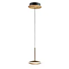 ET2 Lighting E21541-90BKGLD Saucer 1-Lumière 8W Noir/Or Suspendu