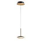 ET2 Lighting E21541-90BKGLD Saucer 1-Lumière 8W Noir/Or Suspendu