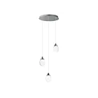 ET2 Lighting E21563-18PC Dewdrop 3-Lumières 24W Chrome poli Suspendu