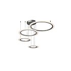 ET2 Lighting E22662-11MS Saturn II LED 4-Lumières 332W Argent mat Suspendu