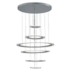 ET2 Lighting E22664-11MS Saturn II LED 6-Lumières 630W Argent mat Suspendu