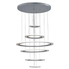 ET2 Lighting E22664-11MS Saturn II LED 6-Lumières 630W Argent mat Suspendu