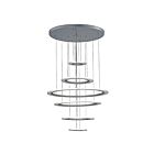 ET2 Lighting E22664-11MS Saturn II LED 6-Lumières 630W Argent mat Suspendu