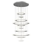 ET2 Lighting E22665-11MS Saturn II LED 10-Lumières 1590W Argent mat Suspendu