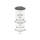 ET2 Lighting E22665-11MS Saturn II LED 10-Lumières 1590W Argent mat Suspendu