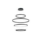 ET2 Lighting E22729-BK Groove WiZ 4-Lumières 160W Noir Suspendu