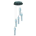 ET2 Lighting E22765-89PC Fizz III 5-Lumières 37.5W Chrome poli Suspendu