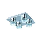 ET2 Lighting Fizz IV E22772-91PC 4-Lumières 30W Chrome poli Plafonnier LED