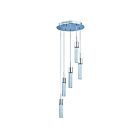 ET2 Lighting E22775-91PC Fizz IV 5-Lumières 37.5W Chrome poli Suspendu
