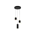 ET2 Lighting E22943-BKGLD Cuff 3-Lumières 27W Noir/Or Suspendu