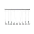 ET2 Lighting E23119-18 Larmes 9-Lumières 180W Chrome poli Suspendu