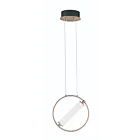ET2 Lighting E23273-93BKSFTG Flare 1-Lumière 8.4W Noir/Or doux Suspendu