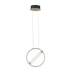 ET2 Lighting E23273-93BKSFTG Flare 1-Lumière 8.4W Noir/Or doux Suspendu