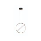 ET2 Lighting E23274-93BKSFTG Flare 1-Lumière 16.8W Noir/Or doux Suspendu