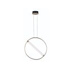ET2 Lighting E23275-93BKSFTG Flare 1-Lumière 20W Noir/Or doux Suspendu