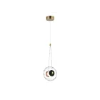 ET2 Lighting E24031-24BKNAB Unity 1-Lumière 9W Noir/Laiton vieilli naturel Suspendu