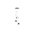 ET2 Lighting E24033-24BKNAB Amulet 3-Lumières 28.5W Noir/Laiton vieilli naturel Suspendu