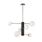 ET2 Lighting E24064-92BKSN Cog 7-Lumières 28W Noir/Nickel satiné Suspendu