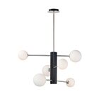 ET2 Lighting E24064-92BKSN Cog 7-Lumières 28W Noir/Nickel satiné Suspendu
