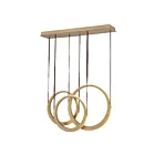 ET2 Lighting E24083-NAB Tether 3-Lumières 180W Laiton naturel vieilli Suspendu