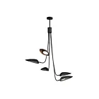 ET2 Lighting E24095-BK Marsh 5-Lumières 45W Noir Suspendu