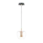 ET2 Lighting E24162-18BKGLD Newton 1-Lumière 9W Noir/Or Suspendu