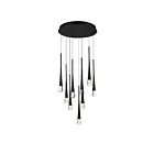 ET2 Lighting E24227-122BK Pierce 9-Lumières 27W Noir Suspendu