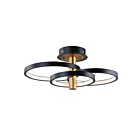 ET2 Lighting Hoopla E24323-BKGLD 1-Lumière 40W Noir/Or Plafonnier semi-encastré LED