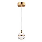 ET2 Lighting E24591-93NAB Swank 1-Lumière 6W Laiton naturel vieilli Suspendu