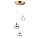 ET2 Lighting E24593-93NAB Swank 3-Lumières 18W Laiton naturel vieilli Suspendu