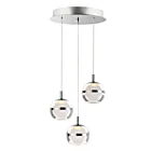 ET2 Lighting E24593-93PC Swank 3-Lumières 18W Chrome poli Suspendu