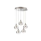 ET2 Lighting E24595-93PC Swank 5-Lumières 30W Chrome poli Suspendu