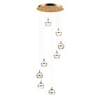ET2 Lighting E24598-93NAB Swank 8-Lumières 48W Laiton naturel vieilli Suspendu