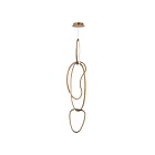 ET2 Lighting E24617-BCN 4-Lumières 240W Champagne brossé LED Suspendu